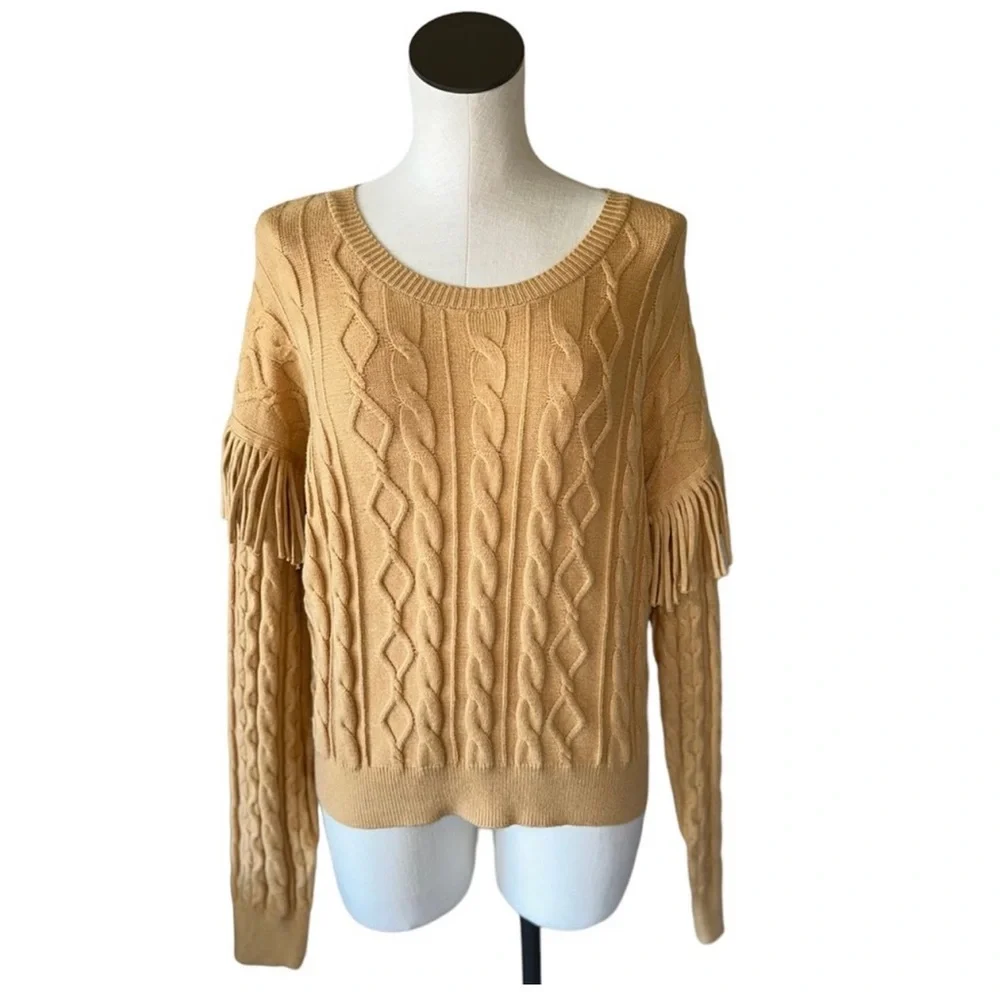 Philosophy Fringe Sleeve Detail super Soft Sweater Viscose Blend - Picture 2 of 7